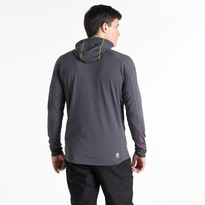 Dare 2b Mid Layers Assimilate Hooded Core Stretch Midlayer Ebony Grey Yellow 8211 Men