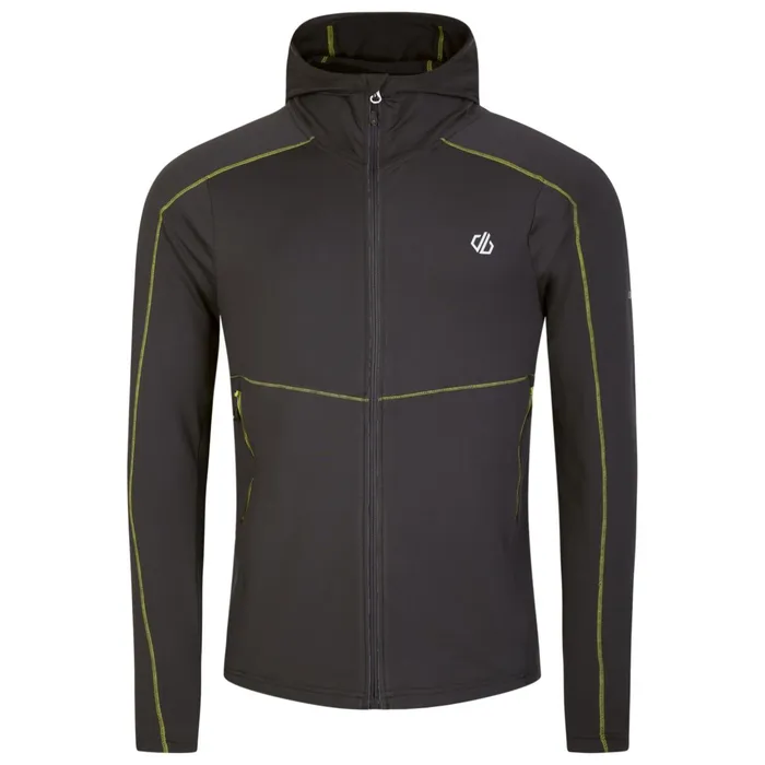 Dare 2b Mid Layers Assimilate Hooded Core Stretch Midlayer Ebony Grey Yellow 8211 Men