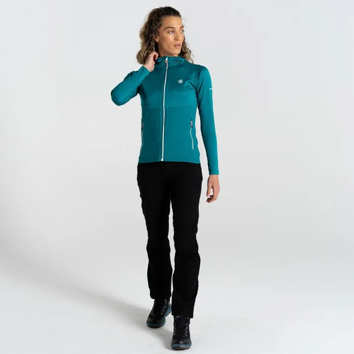 Dare 2b Mid Layers Convey Ii Hooded Core Stretch Midlayer Fortune Green Marl 8211 Women