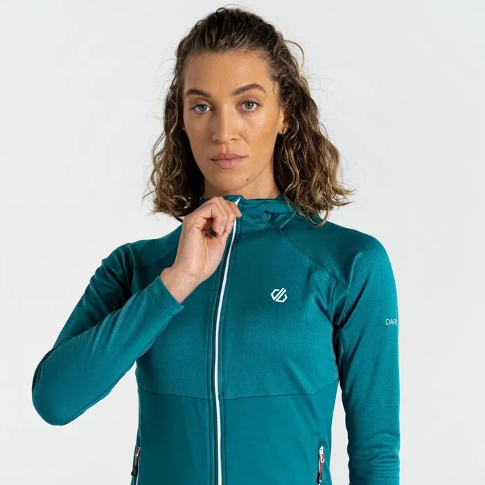 Dare 2b Mid Layers Convey Ii Hooded Core Stretch Midlayer Fortune Green Marl 8211 Women
