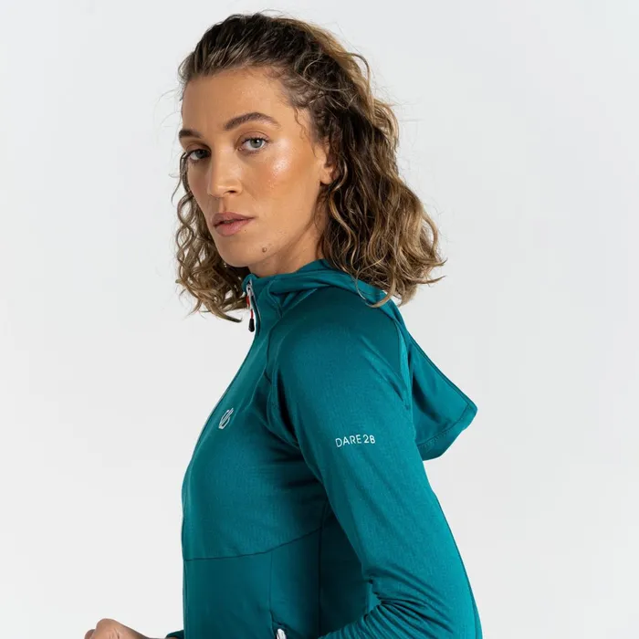 Dare 2b Mid Layers Convey Ii Hooded Core Stretch Midlayer Fortune Green Marl 8211 Women