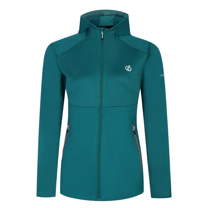 Dare 2b Mid Layers Convey Ii Hooded Core Stretch Midlayer Fortune Green Marl 8211 Women