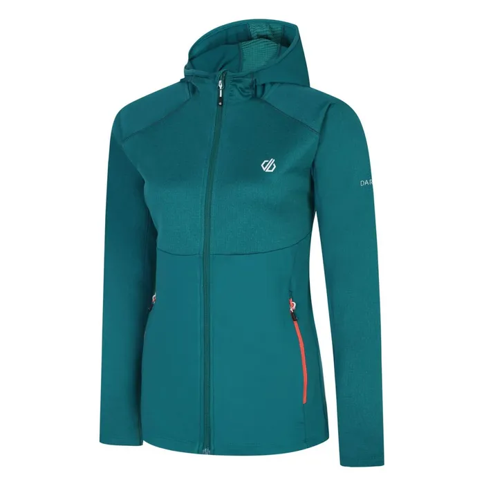 Dare 2b Mid Layers Convey Ii Hooded Core Stretch Midlayer Fortune Green Marl 8211 Women