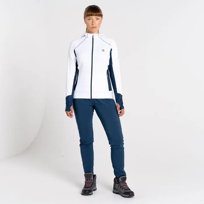 Dare 2b Mid Layers Convey Ii Hooded Core Stretch Midlayer White Moonlight Denim 8211 Women