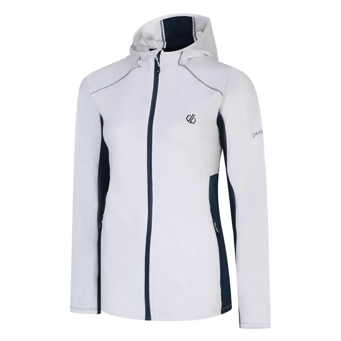 Dare 2b Mid Layers Convey Ii Hooded Core Stretch Midlayer White Moonlight Denim 8211 Women