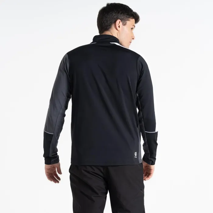 Dare 2b Mid Layers Dignify Ii Half Zip Core Stretch Midlayer Black Grey 8211 Men