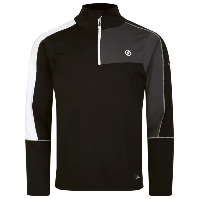 Dare 2b Mid Layers Dignify Ii Half Zip Core Stretch Midlayer Black Grey 8211 Men