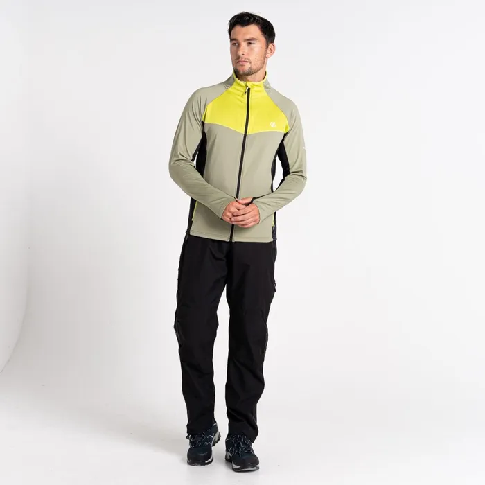 Dare 2b Mid Layers Substratum Full Zip Core Stretch Midlayer Black Green Algae 8211 Men
