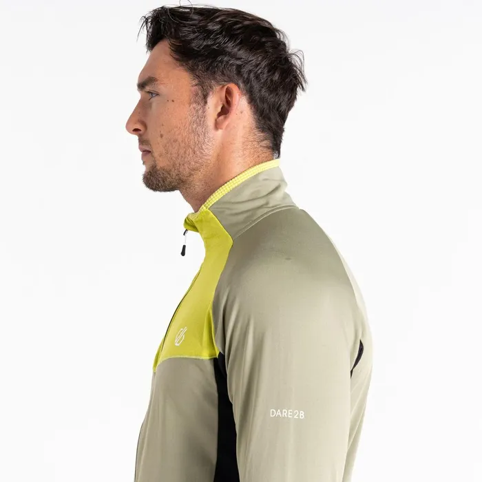 Dare 2b Mid Layers Substratum Full Zip Core Stretch Midlayer Black Green Algae 8211 Men