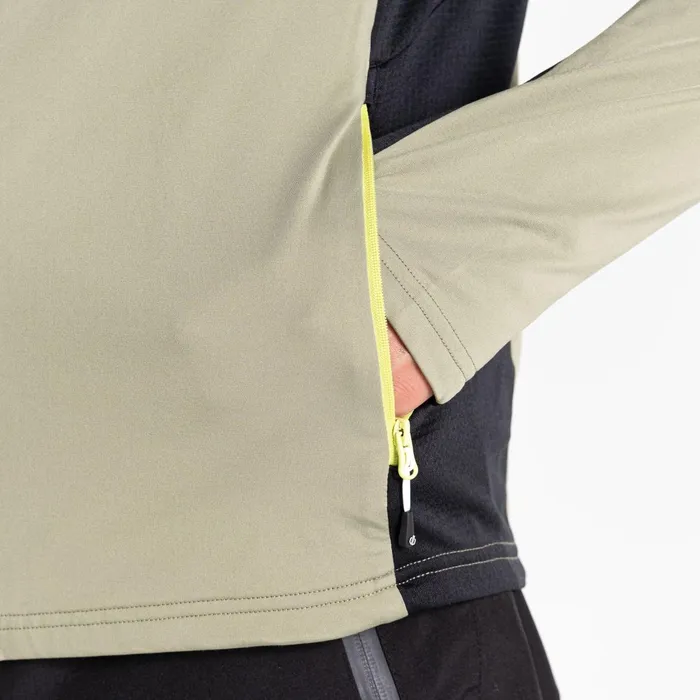 Dare 2b Mid Layers Substratum Full Zip Core Stretch Midlayer Black Green Algae 8211 Men