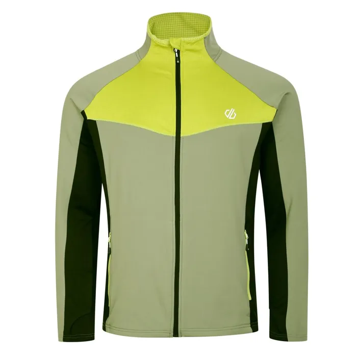 Dare 2b Mid Layers Substratum Full Zip Core Stretch Midlayer Black Green Algae 8211 Men