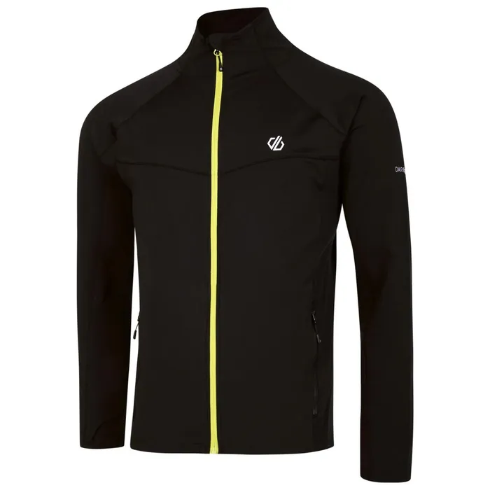 Dare 2b Mid Layers Substratum Full Zip Core Stretch Midlayer Black Yellow 8211 Men
