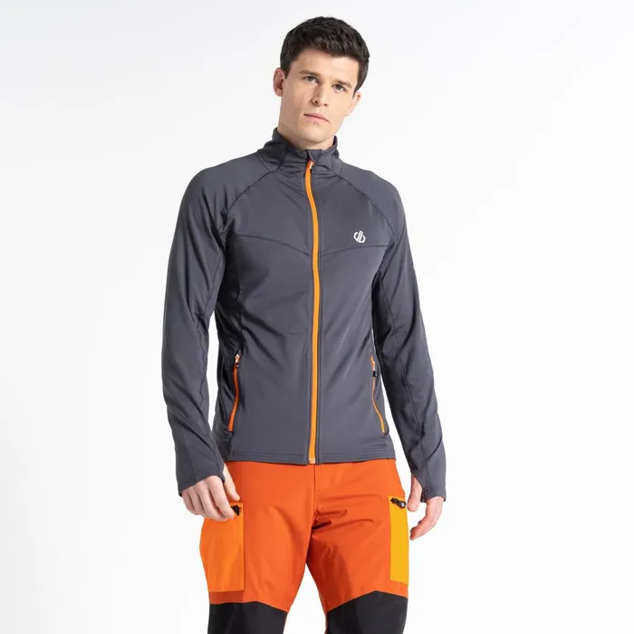 Dare 2b Mid Layers Substratum Full Zip Core Stretch Midlayer Ebony Grey Orange 8211 Men