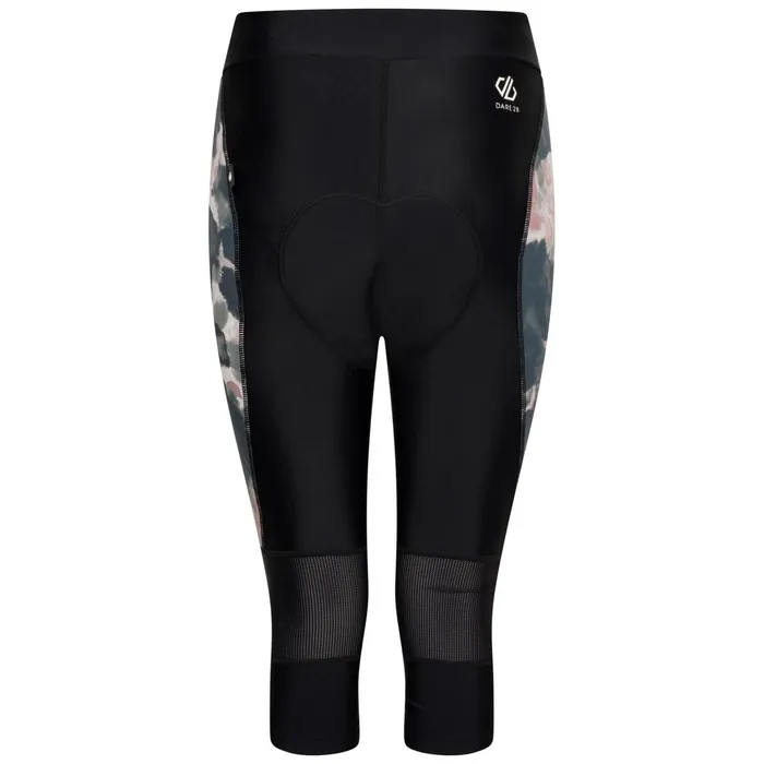 Dare 2b Shorts Worldly Gel Cycling Capri Black Dusky Rose 8211 Women