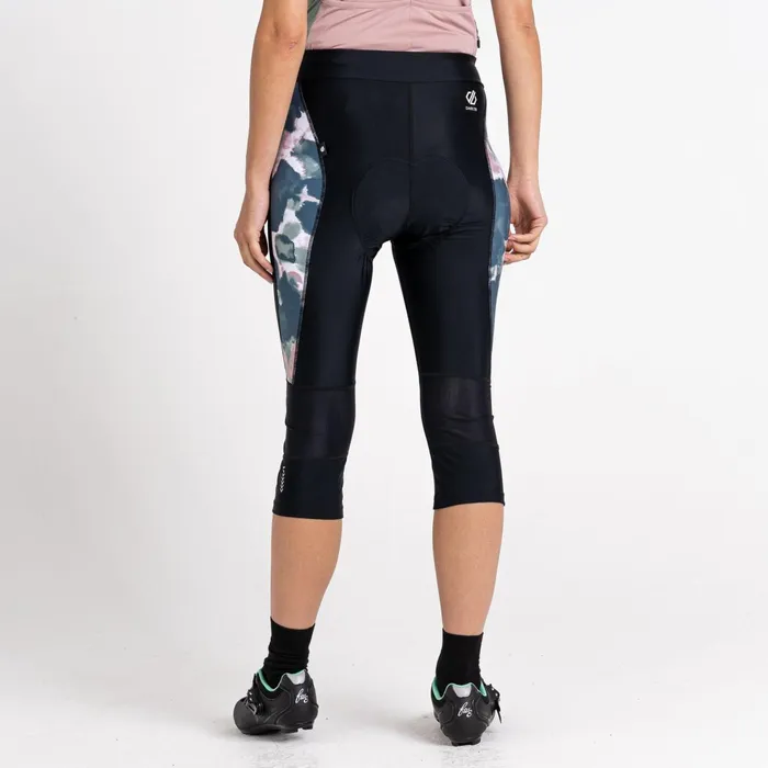 Dare 2b Shorts Worldly Gel Cycling Capri Black Dusky Rose 8211 Women
