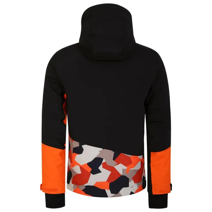 Dare 2b Ski Jackets Baseplate Ski Jacket Black Orange Geo 8211 Men
