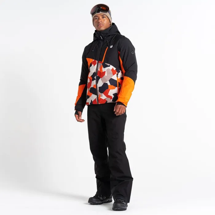 Dare 2b Ski Jackets Baseplate Ski Jacket Black Orange Geo 8211 Men