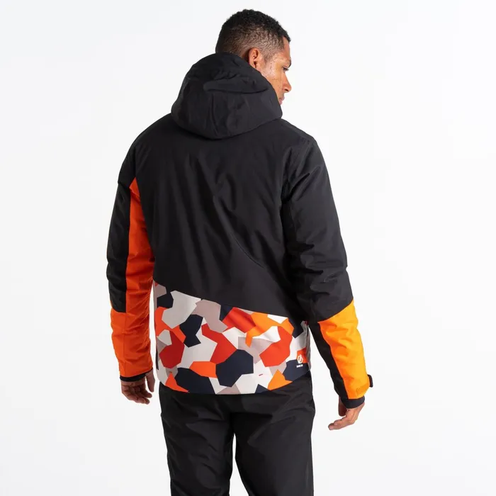 Dare 2b Ski Jackets Baseplate Ski Jacket Black Orange Geo 8211 Men
