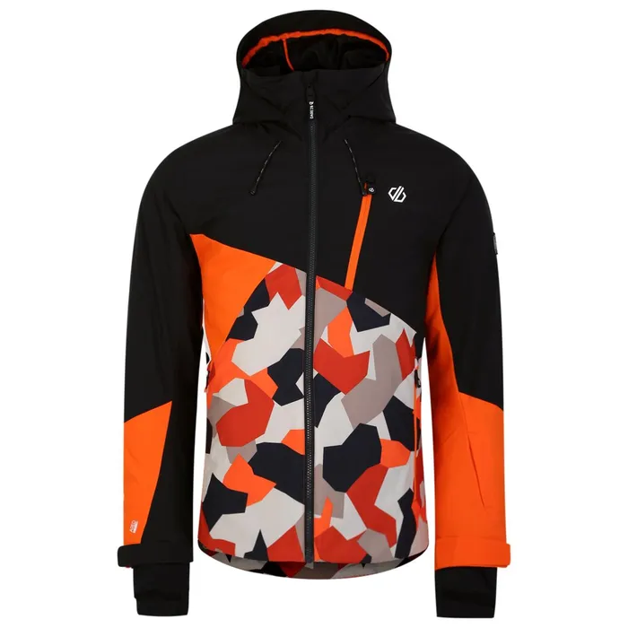 Dare 2b Ski Jackets Baseplate Ski Jacket Black Orange Geo 8211 Men