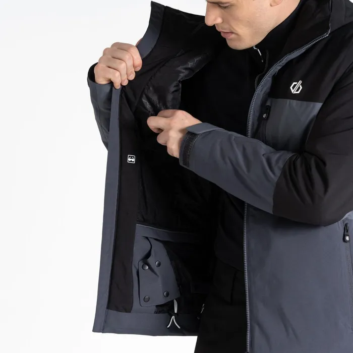 Dare 2b Ski Jackets Slopeside Ski Jacket Black Grey 8211 Men