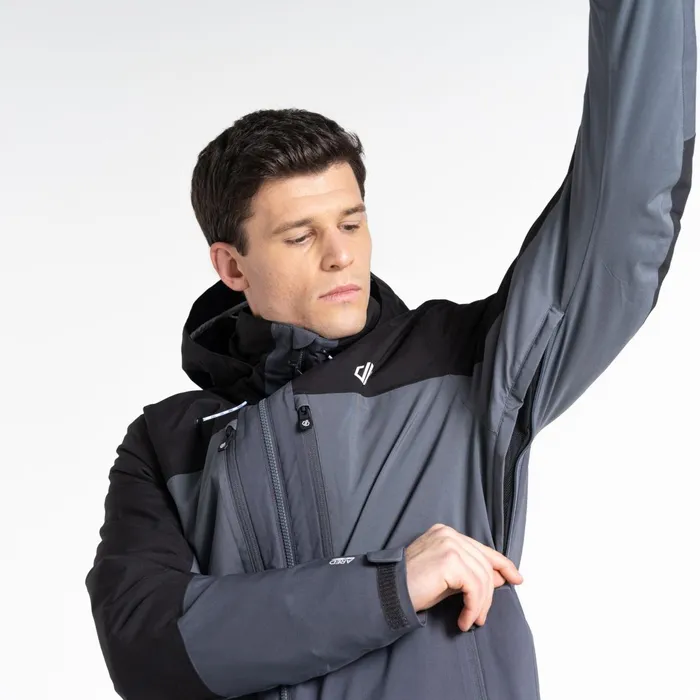 Dare 2b Ski Jackets Slopeside Ski Jacket Black Grey 8211 Men