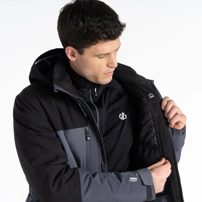 Dare 2b Ski Jackets Slopeside Ski Jacket Black Grey 8211 Men