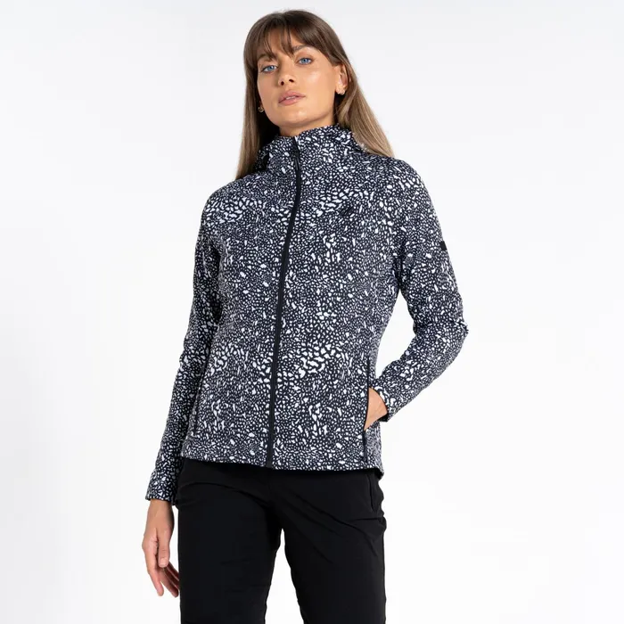 Dare 2b Softshell Jackets Far Out Softshell Jacket Black White Dot Print 8211 Women Dare 2b Softshell Jackets Far Out Softshell Jacket Black White Dot Print 8211 Women