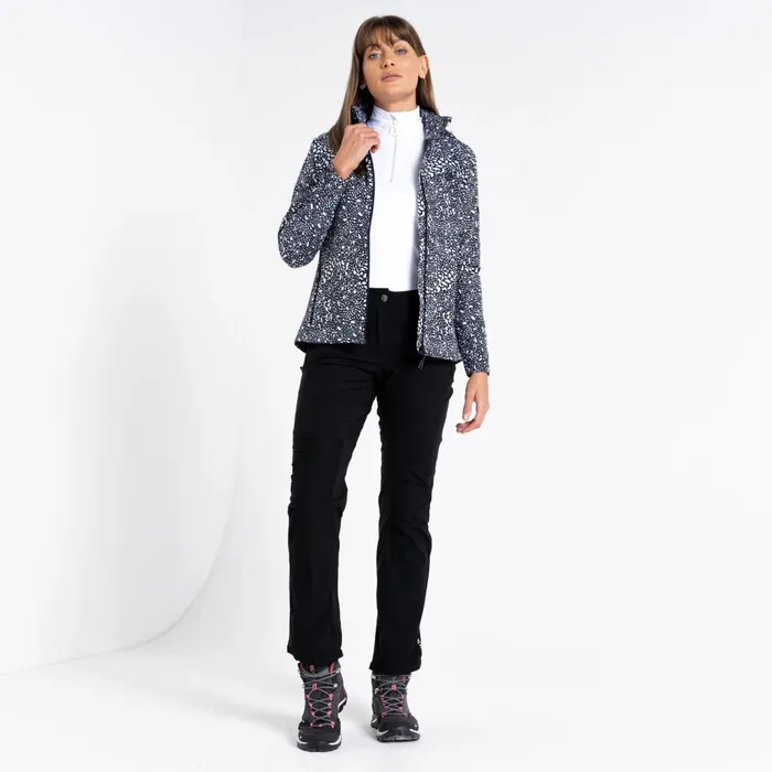 Dare 2b Softshell Jackets Far Out Softshell Jacket Black White Dot Print 8211 Women