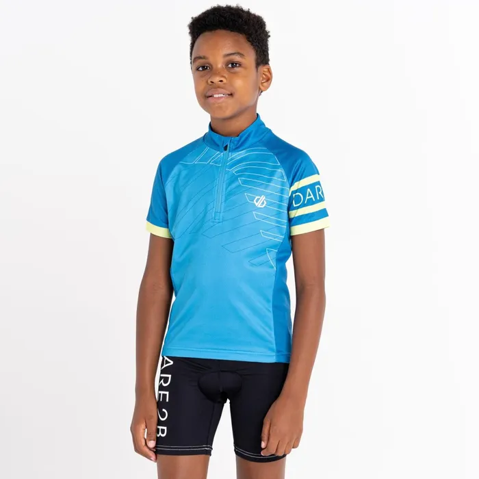 Dare 2b TShirts and Tops Speed Up Cycling Jersey Deep Water Blue 8211 Kids