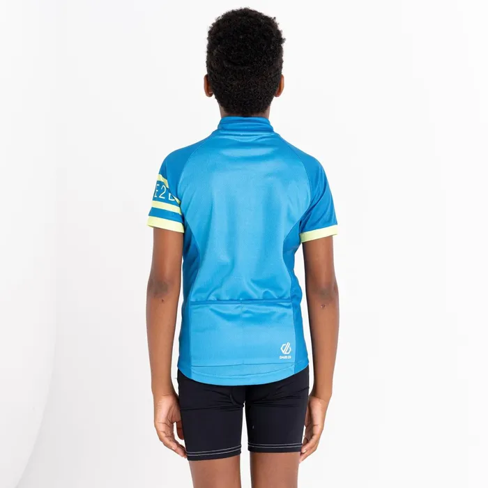 Dare 2b TShirts and Tops Speed Up Cycling Jersey Deep Water Blue 8211 Kids
