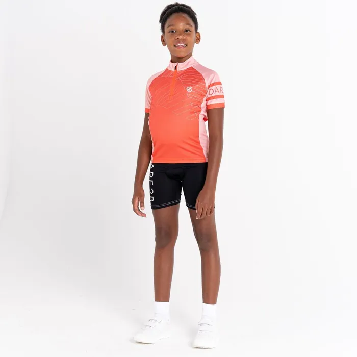 Dare 2b TShirts and Tops Speed Up Cycling Jersey Neon Peach 8211 Kids