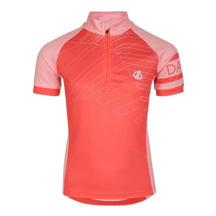 Dare 2b TShirts and Tops Speed Up Cycling Jersey Neon Peach 8211 Kids