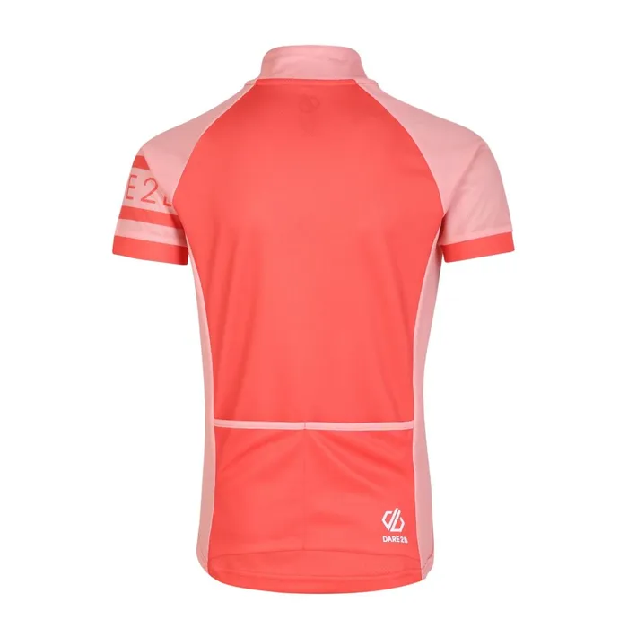 Dare 2b TShirts and Tops Speed Up Cycling Jersey Neon Peach 8211 Kids