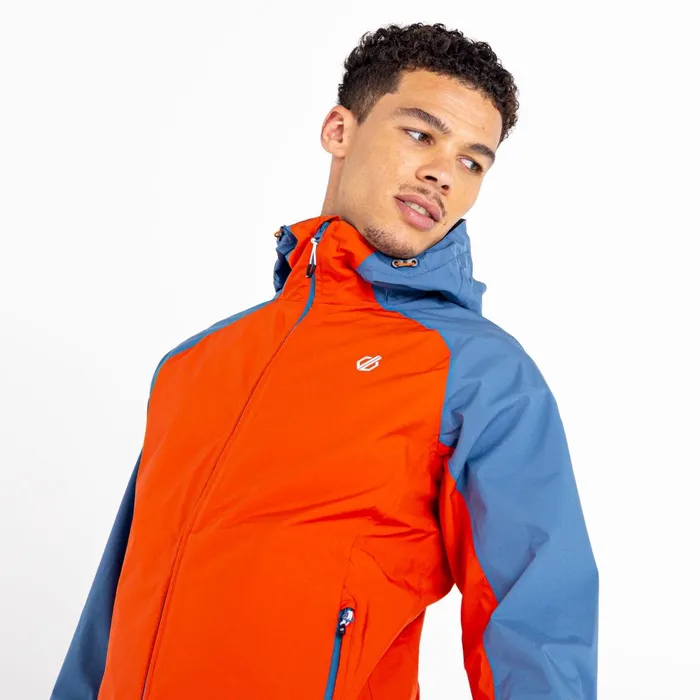 Dare 2b Waterproof Jackets Attain Ii Waterproof Jacket Burnt Salmon Stellar Blue 8211 Men