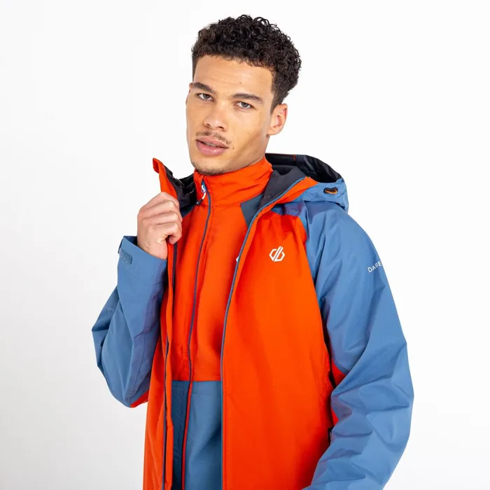 Dare 2b Waterproof Jackets Attain Ii Waterproof Jacket Burnt Salmon Stellar Blue 8211 Men