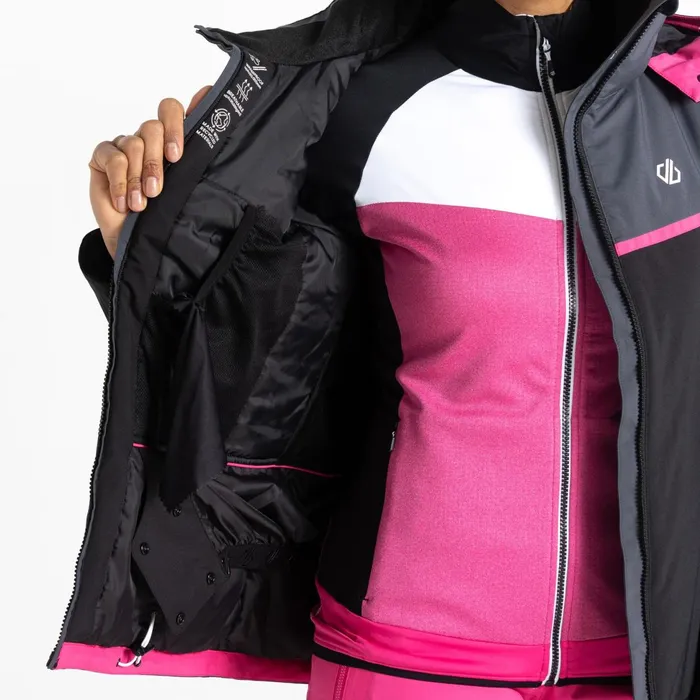 Dare 2b Waterproof Jackets Carving Ski Jacket Black Ebony Grey 8211 Women