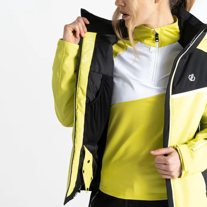 Dare 2b Waterproof Jackets Carving Ski Jacket Yellow Plum Black 8211 Women