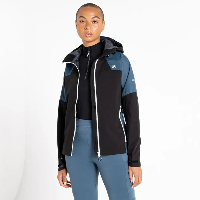 Dare 2b Waterproof Jackets Checkpoint Iii Recycled Waterproof Jacket Black Orion Grey 8211 Women