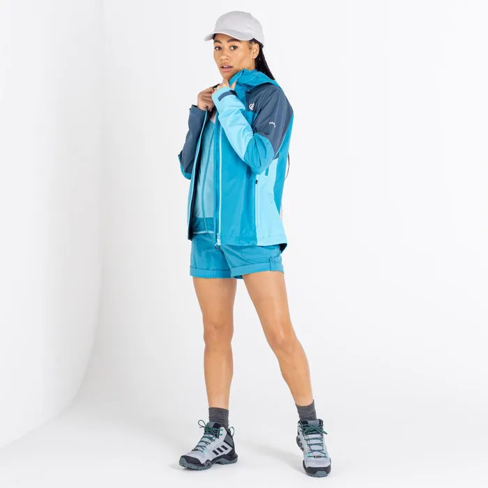 Dare 2b Waterproof Jackets Checkpoint Iii Recycled Waterproof Jacket Capri Blue Crystal Seas 8211 Women