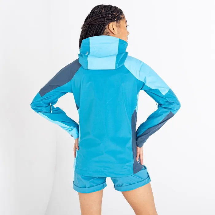 Dare 2b Waterproof Jackets Checkpoint Iii Recycled Waterproof Jacket Capri Blue Crystal Seas 8211 Women