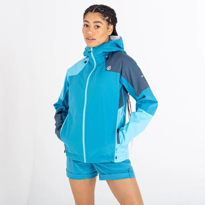 Dare 2b Waterproof Jackets Checkpoint Iii Recycled Waterproof Jacket Capri Blue Crystal Seas 8211 Women