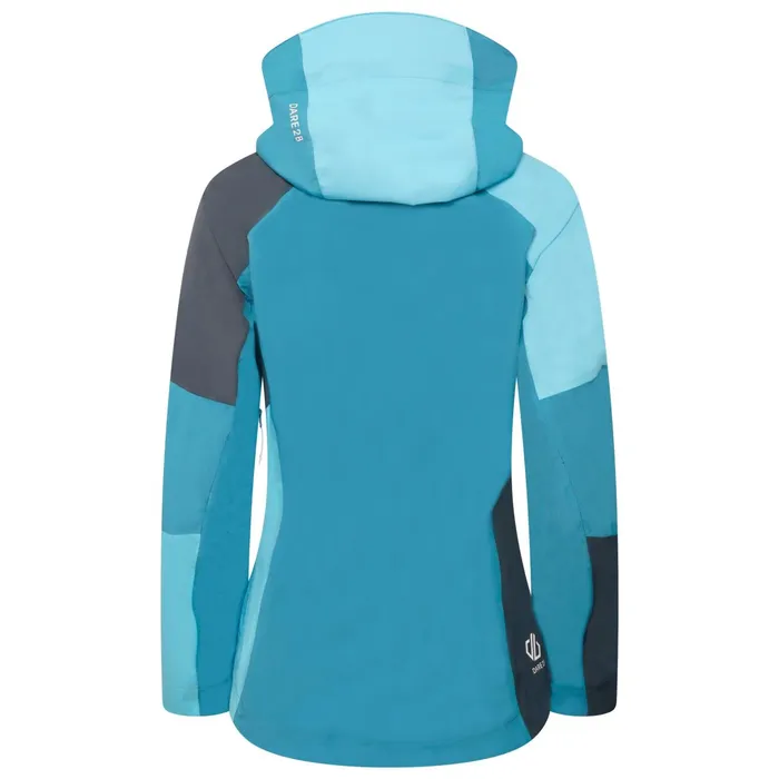 Dare 2b Waterproof Jackets Checkpoint Iii Recycled Waterproof Jacket Capri Blue Crystal Seas 8211 Women