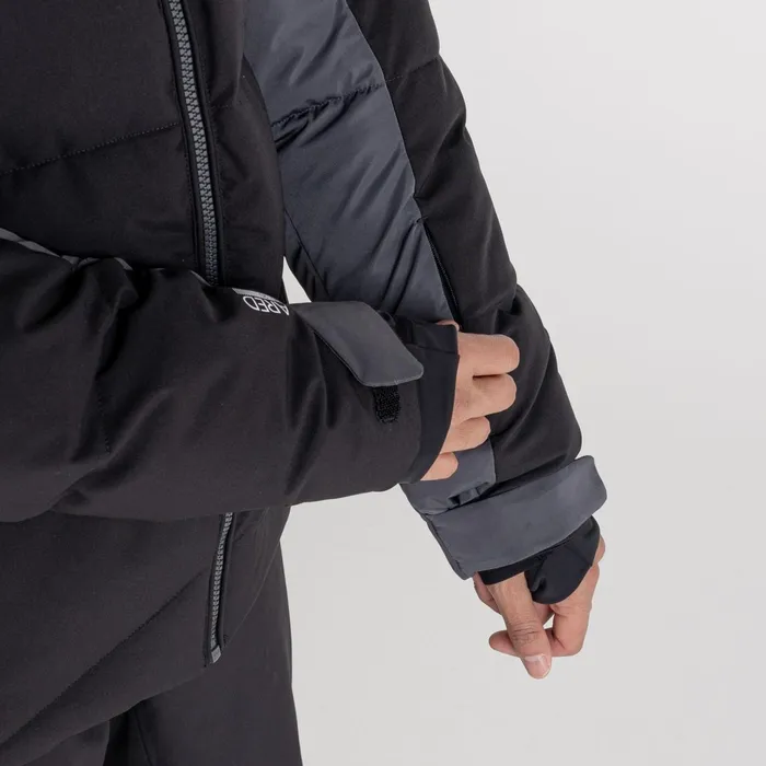Dare 2b Waterproof Jackets Denote Recycled Ski Jacket Black Ebony Grey 8211 Men