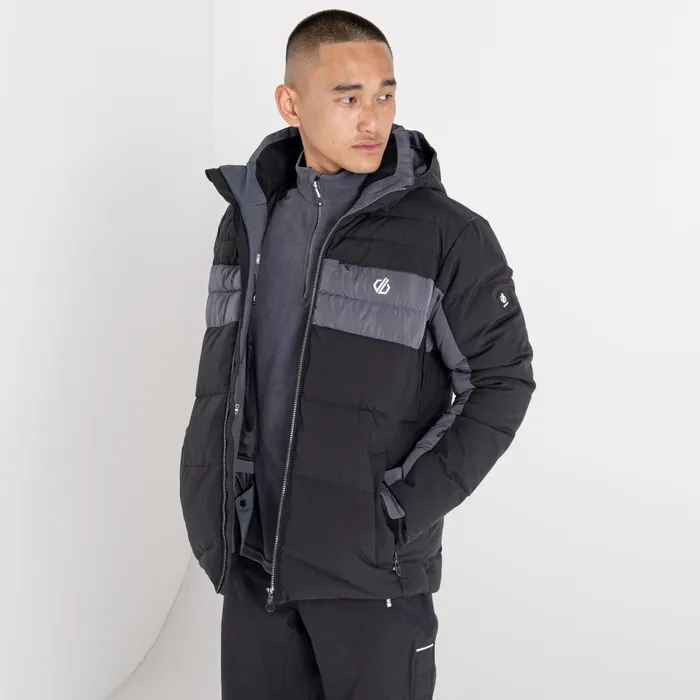 Dare 2b Waterproof Jackets Denote Recycled Ski Jacket Black Ebony Grey 8211 Men