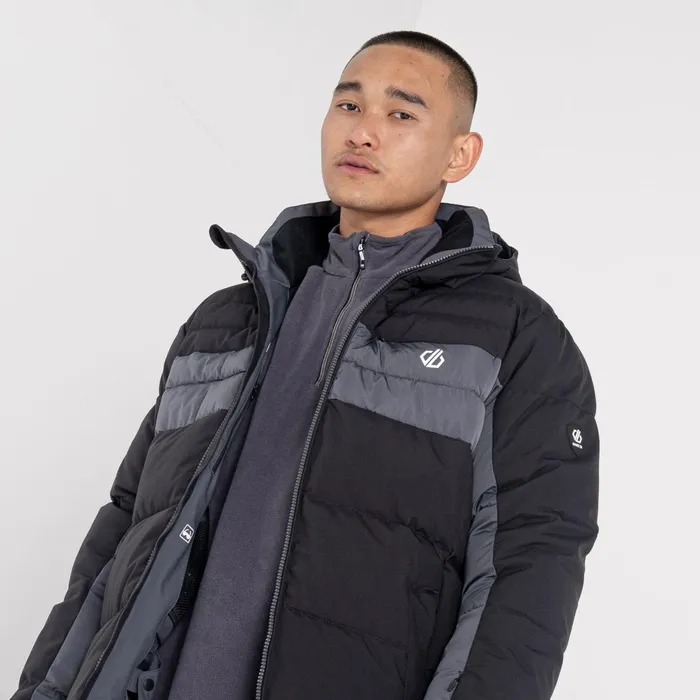Dare 2b Waterproof Jackets Denote Recycled Ski Jacket Black Ebony Grey 8211 Men