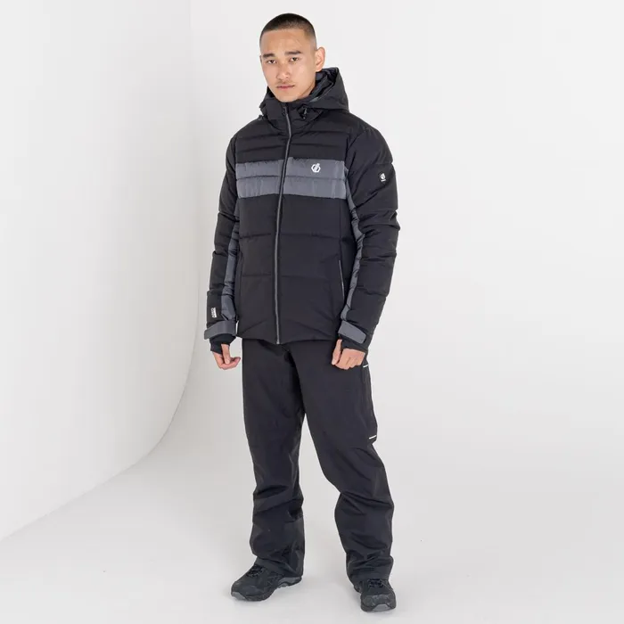 Dare 2b Waterproof Jackets Denote Recycled Ski Jacket Black Ebony Grey 8211 Men