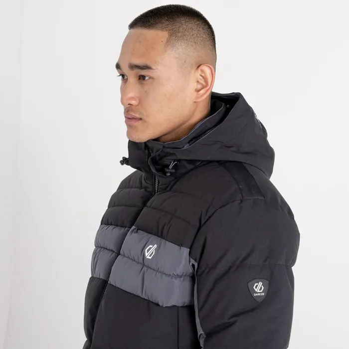 Dare 2b Waterproof Jackets Denote Recycled Ski Jacket Black Ebony Grey 8211 Men