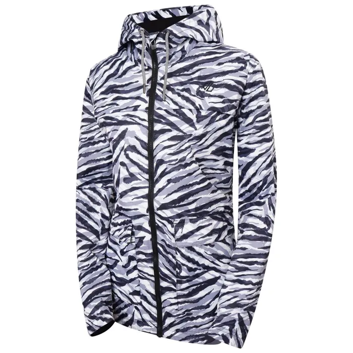 Dare 2b Waterproof Jackets Deviation Ii Lightweight Jacket Black White Zebra Print 8211 Women