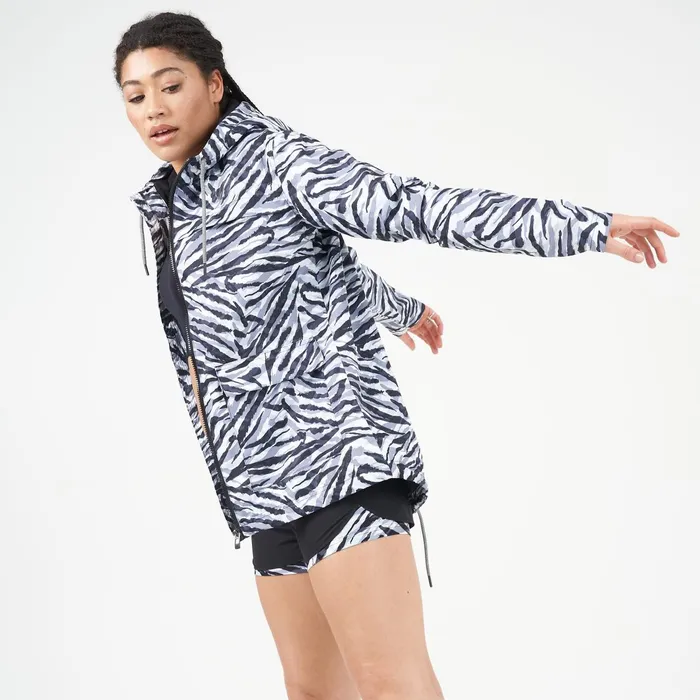 Dare 2b Waterproof Jackets Deviation Ii Lightweight Jacket Black White Zebra Print 8211 Women