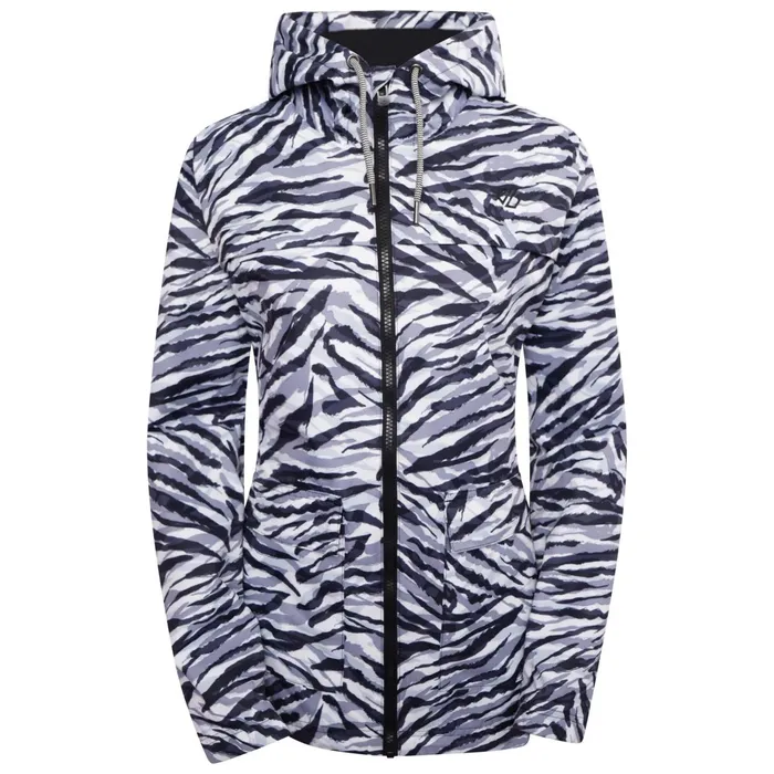 Dare 2b Waterproof Jackets Deviation Ii Lightweight Jacket Black White Zebra Print 8211 Women